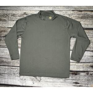 Outfitters Ridge Shirt Mens Size XL Tan Mock Neck Solid Moisture Wick Base Layer